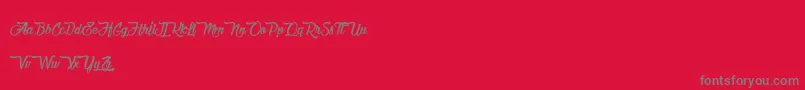 ChocolateAndDelight Font – Gray Fonts on Red Background