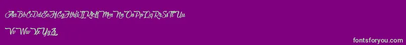 ChocolateAndDelight Font – Green Fonts on Purple Background