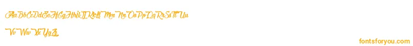 ChocolateAndDelight-Schriftart – Orangefarbene Schriften auf weißem Hintergrund