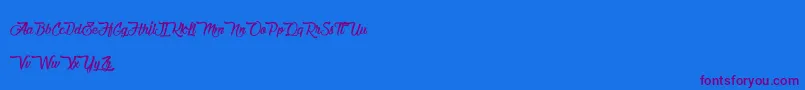 ChocolateAndDelight-Schriftart – Violette Schriften auf blauem Hintergrund