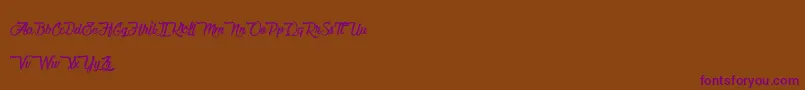 ChocolateAndDelight Font – Purple Fonts on Brown Background