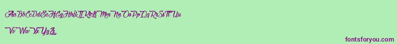 ChocolateAndDelight Font – Purple Fonts on Green Background