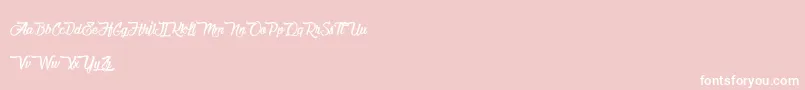 Police ChocolateAndDelight – polices blanches sur fond rose