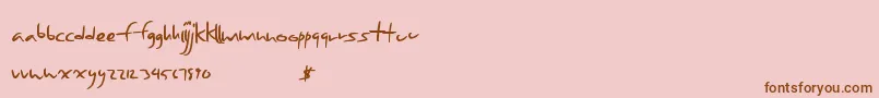 Seasonfourteen Font – Brown Fonts on Pink Background