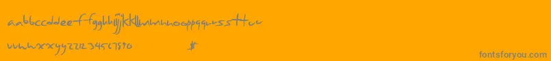 Seasonfourteen-Schriftart – Graue Schriften auf orangefarbenem Hintergrund