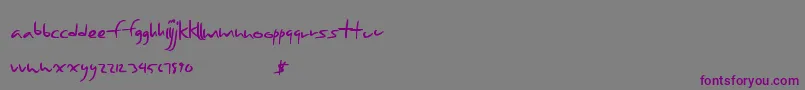 Seasonfourteen-Schriftart – Violette Schriften auf grauem Hintergrund