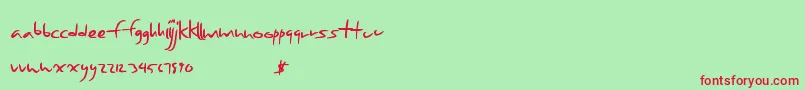 Seasonfourteen Font – Red Fonts on Green Background