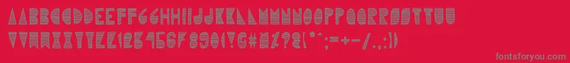 フォントKarlieelizabeth – 赤い背景に灰色の文字