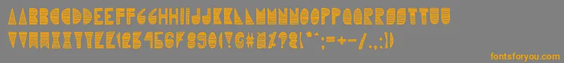 フォントKarlieelizabeth – オレンジの文字は灰色の背景にあります。