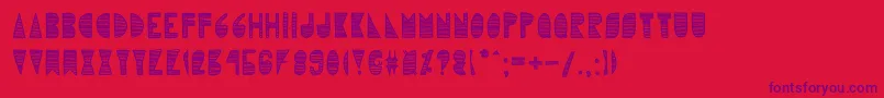 Karlieelizabeth-Schriftart – Violette Schriften auf rotem Hintergrund