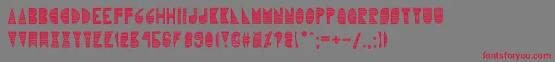 Karlieelizabeth-Schriftart – Rote Schriften auf grauem Hintergrund