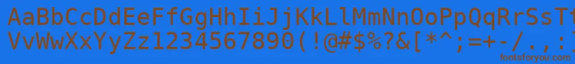Lisätietoja Dejavu-fontista Dejavu-fontti – ruskeat fontit sinisellä taustalla