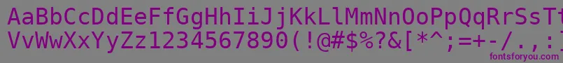 Шрифт Dejavu – фиолетовые шрифты на сером фоне