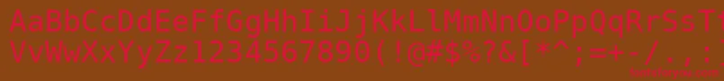 Dejavu Font – Red Fonts on Brown Background