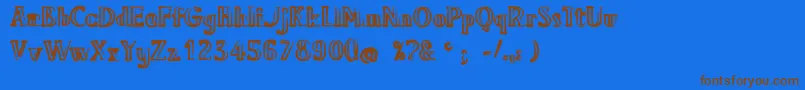 BavureRegular Font – Brown Fonts on Blue Background