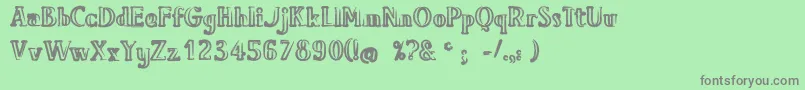 BavureRegular Font – Gray Fonts on Green Background