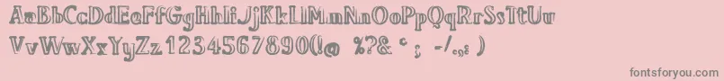 BavureRegular Font – Gray Fonts on Pink Background
