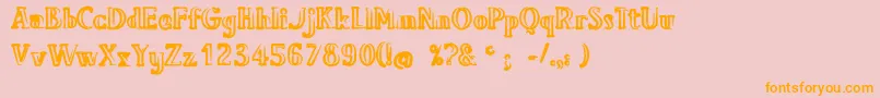 BavureRegular Font – Orange Fonts on Pink Background