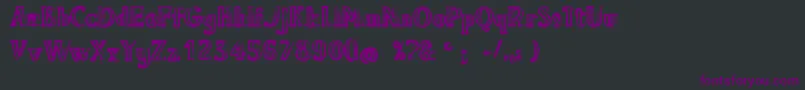Шрифт BavureRegular – фиолетовые шрифты на чёрном фоне