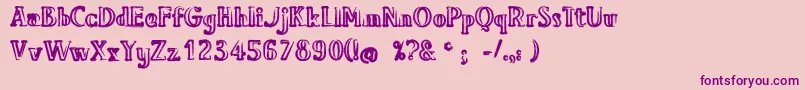 BavureRegular Font – Purple Fonts on Pink Background