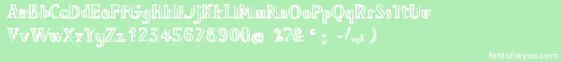 BavureRegular Font – White Fonts on Green Background