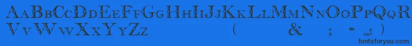 Dalmation Font – Black Fonts on Blue Background