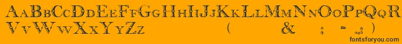 Dalmation Font – Black Fonts on Orange Background