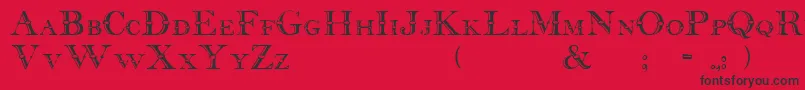 フォントDalmation – 赤い背景に黒い文字