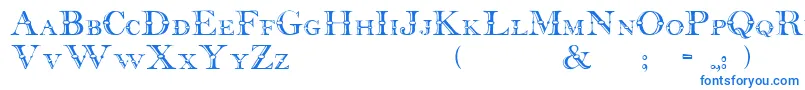 Dalmation-Schriftart – Blaue Schriften