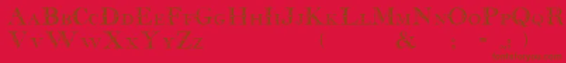 Dalmation Font – Brown Fonts on Red Background