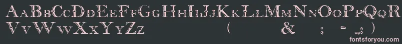 Czcionka Dalmation – różowe czcionki na czarnym tle