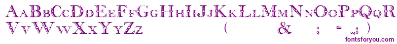 Dalmation Font – Purple Fonts on White Background