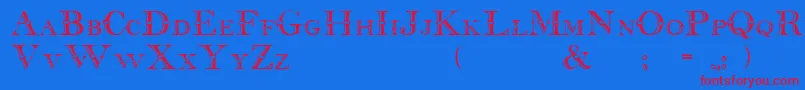 Dalmation Font – Red Fonts on Blue Background