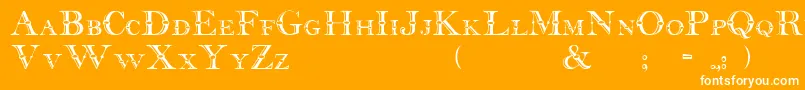 Dalmation Font – White Fonts on Orange Background