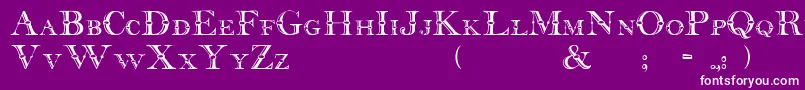 Dalmation Font – White Fonts on Purple Background