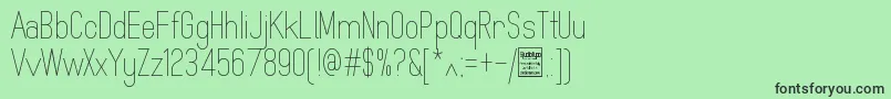 MindblueLightDemo Font – Black Fonts on Green Background