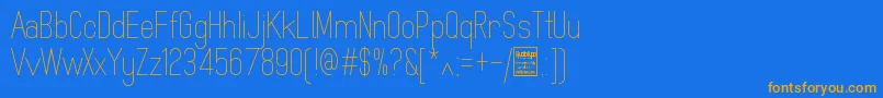 MindblueLightDemo Font – Orange Fonts on Blue Background