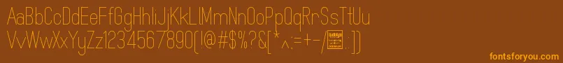 MindblueLightDemo Font – Orange Fonts on Brown Background