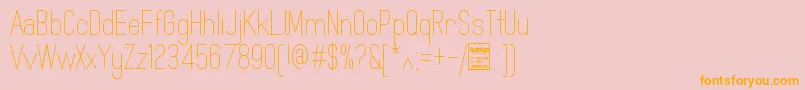 MindblueLightDemo Font – Orange Fonts on Pink Background