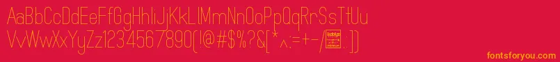 MindblueLightDemo Font – Orange Fonts on Red Background