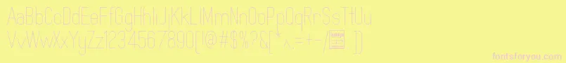 MindblueLightDemo Font – Pink Fonts on Yellow Background