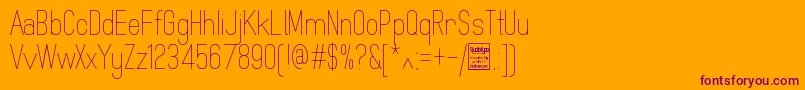 MindblueLightDemo Font – Purple Fonts on Orange Background