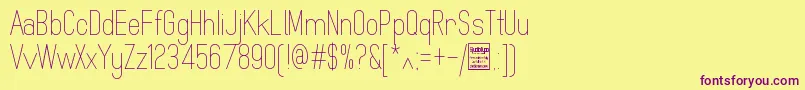 MindblueLightDemo Font – Purple Fonts on Yellow Background
