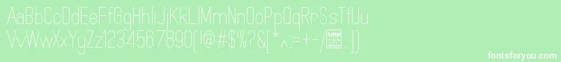 MindblueLightDemo Font – White Fonts on Green Background