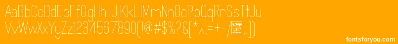 MindblueLightDemo Font – White Fonts on Orange Background