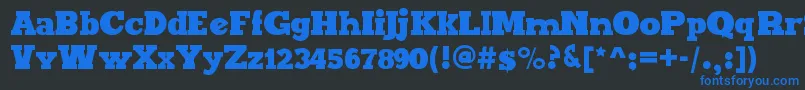 MaxxiSerifBold Font – Blue Fonts on Black Background