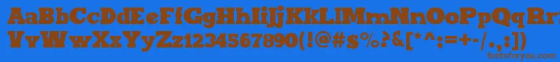 Шрифт MaxxiSerifBold – коричневые шрифты на синем фоне