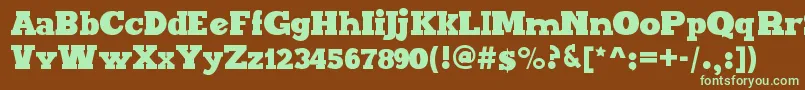 MaxxiSerifBold Font – Green Fonts on Brown Background