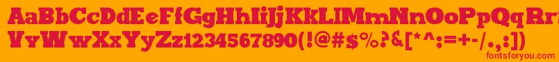 Шрифт MaxxiSerifBold – красные шрифты на оранжевом фоне