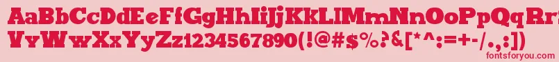 MaxxiSerifBold Font – Red Fonts on Pink Background